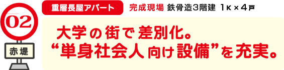 第２現場　赤堤「資産のリフレッシュで節税対策」