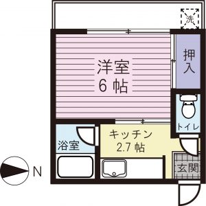 After：築34年1K 「築34年の年月を感じさせない清潔感あるイメージの内装」