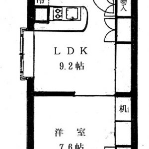 Before：築28年1LDK 「フロアタイル、アクセントクロス、建具シート張替で築古を感じさせない明るい内装へ」