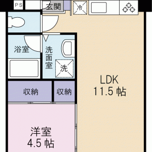 After：築25年マンション「2DK⇒人気の1LDKへ！」「外置洗濯機置場⇒室内」